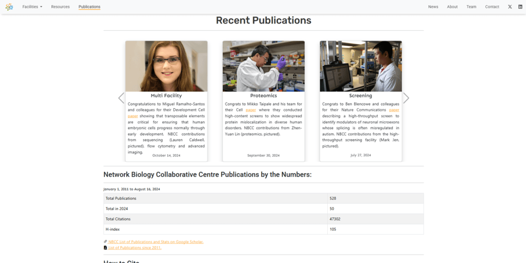 Publications page