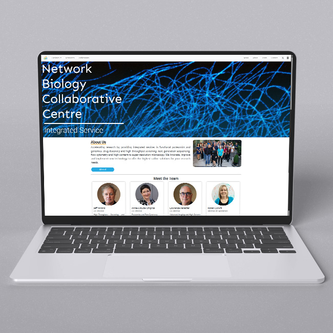 Laptop Mock-up of completed NBCC home page